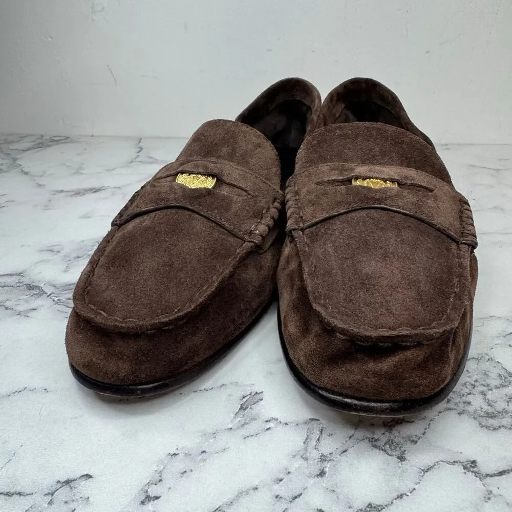 Veronica Beard Espresso Suede Penny Loafer 7.5
